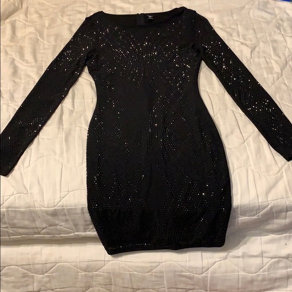 Windsor’s Long Sleeve Rhinestone Dress - Picture 2 of 2